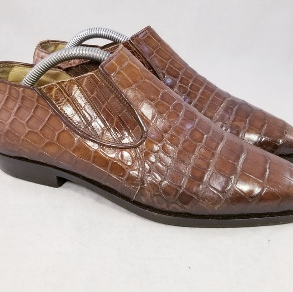 AVVENTURA BY MEZLAN GENUINE ALLIGATOR CROCODILE MEN LOAFERS BROWN MEN SZ 7 D main image 10